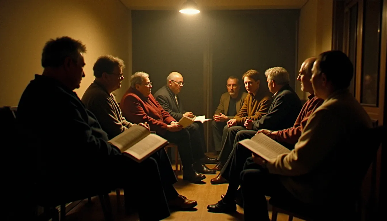 Un cercle de lecture dans un foyer social français, illustrant le lien entre littérature et solidarité humaine évoqué dans cet article sur 2002 en littérature