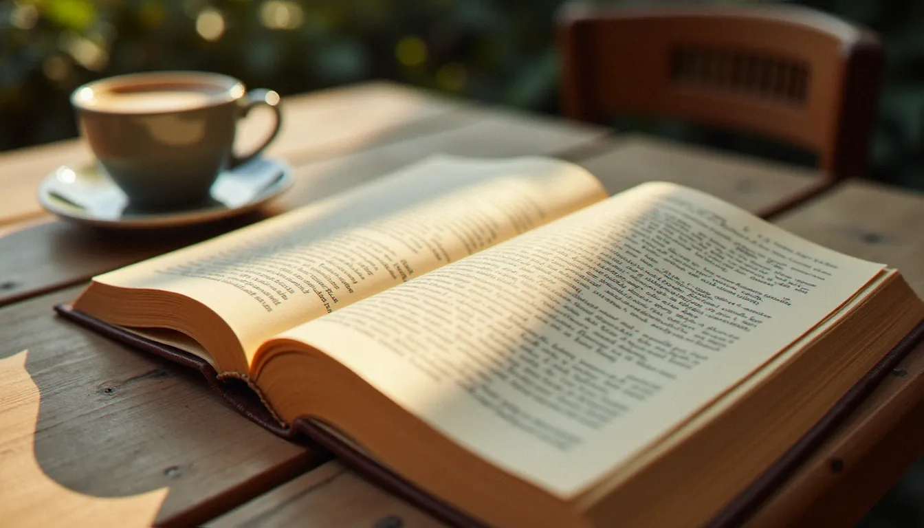 Livre de philosophie ouvert et annoté sur une table en bois, illustrant la lecture attentive des vertus selon André Comte-Sponville